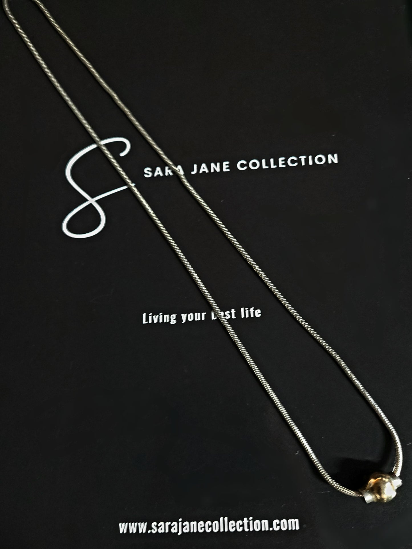 Sterling Silver Necklace with Ball Charm