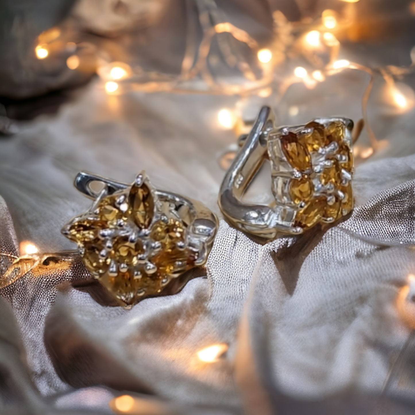 Sterling Silver Canary Earrings