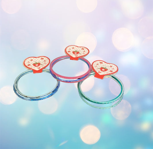 Bracelet Set-3 Pink,Teal,Blue